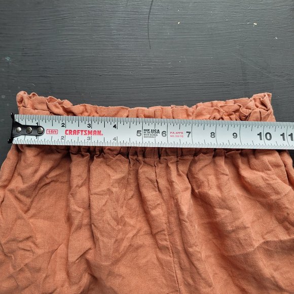 Cropped Wide Leg 100% Linen trousers Indie Brand Len OK - Picture 7 of 9